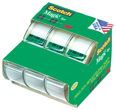 Scotch Invisible Magic Tape, 3/4-In X 300-In, 3-Pk