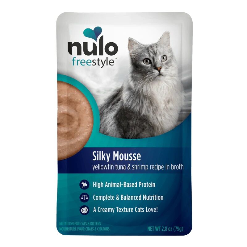 Nulo FreeStyle Silky Mousse Yellowfin Tuna & Shrimp Recipe Cat Food, 2.8-Oz