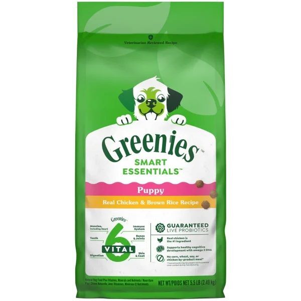 Greenies Smart Essentials Puppy High Protein Real Chicken & Brown Rice Dog Food, 5.5-Lb