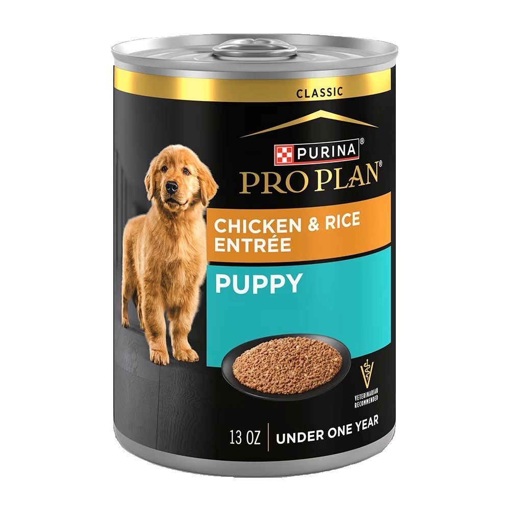 Purina Pro Plan Puppy Chicken & Rice Entrée Classic Wet Dog Food, 13-Oz