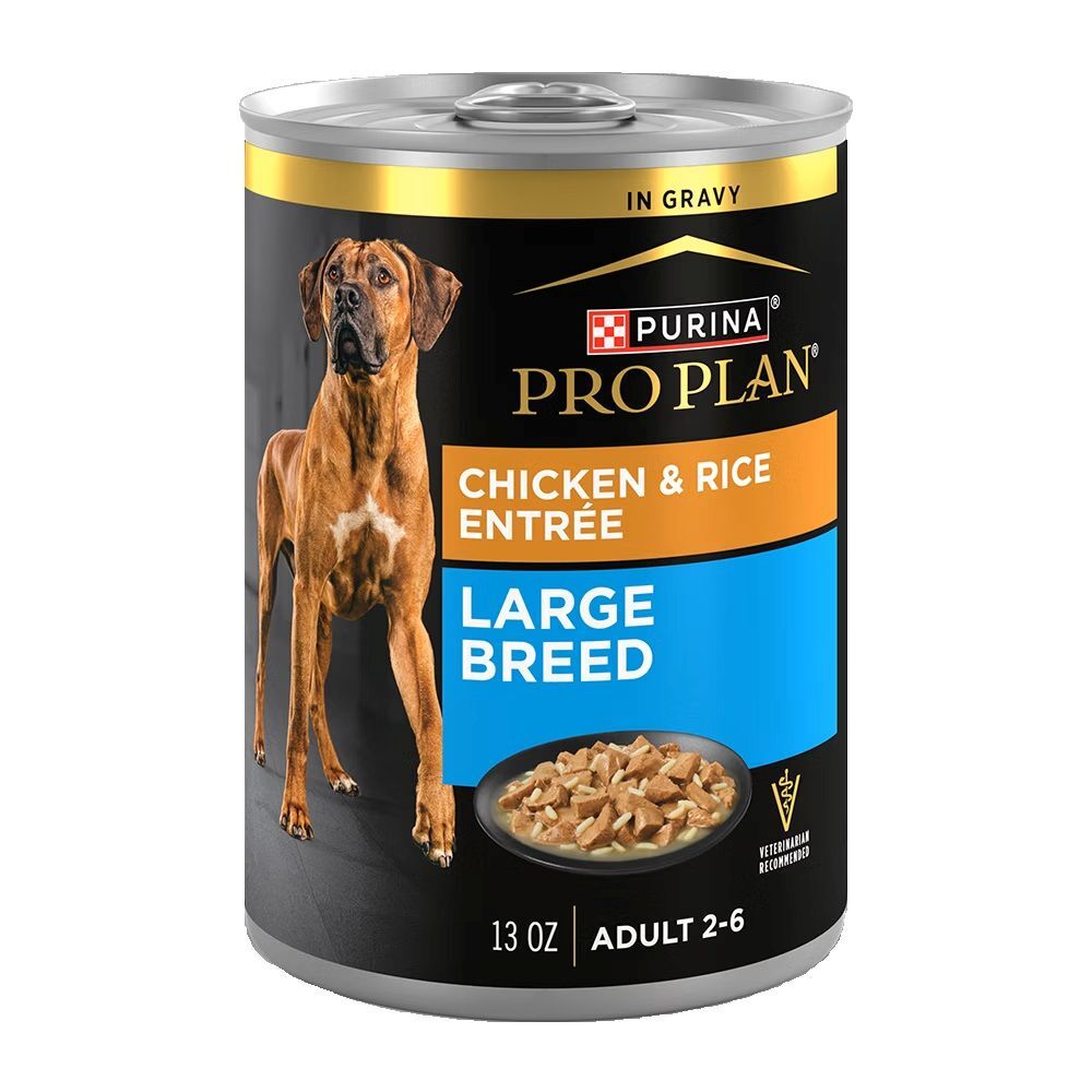 Pro Plan Adult Large Breed Chicken & Rice Entrée In Gravy Wet Dog Food, 13-Oz