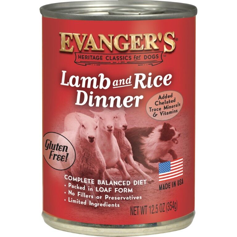 Evangers Heritage Classic Lamb & Rice Dinner Dog Food, 12.5-Oz
