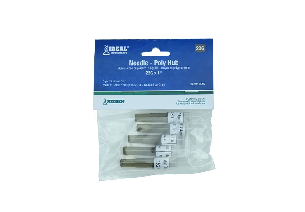 Ideal Polypropylene 22G X 1-In Hub Needle, 5-Pk 
