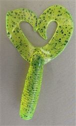 Dry Creek Twin Tail Chartreuse Pepper Money Grubber, 4-In, 20-Pk