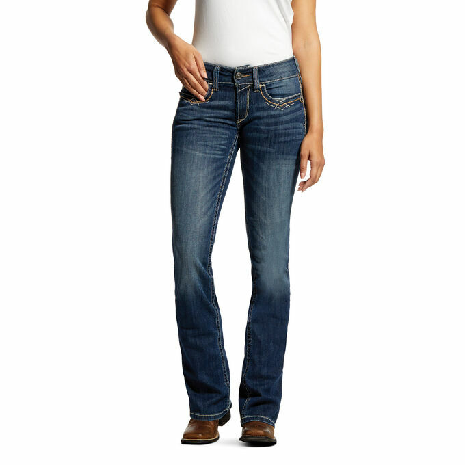 Ariat Women's R.E.A.L. Mid Rise Stretch Entwined Festival Bootcut Jean