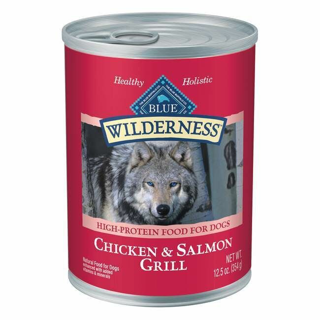 Blue Buffalo Wilderness Adult Dog Chicken and Salmon Grill Dog Food, 12.5-Oz