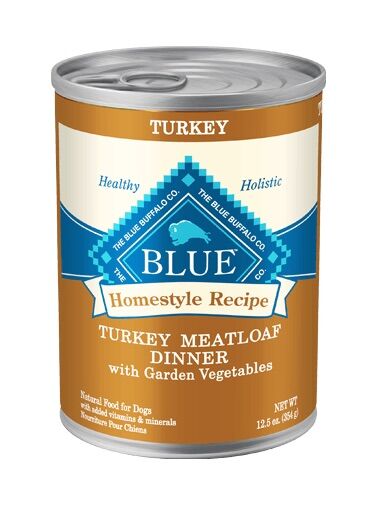 Blue Buffalo Homestyle Recipe Adult Dog Turkey Meatloaf Dinner with Vegetables Dog Food, 12.5-Oz