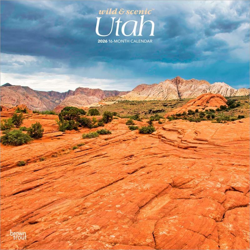 Brown Trout Publisher 2026 Utah Wild & Scenic Monthly Square Wall Calendar, 12-In x 24-In