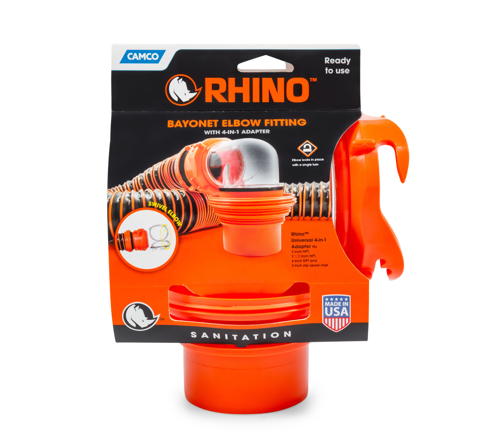 RhinoFLEX E-Lbow & 4N1 Adapter w/Swivel Bayonet Fitting