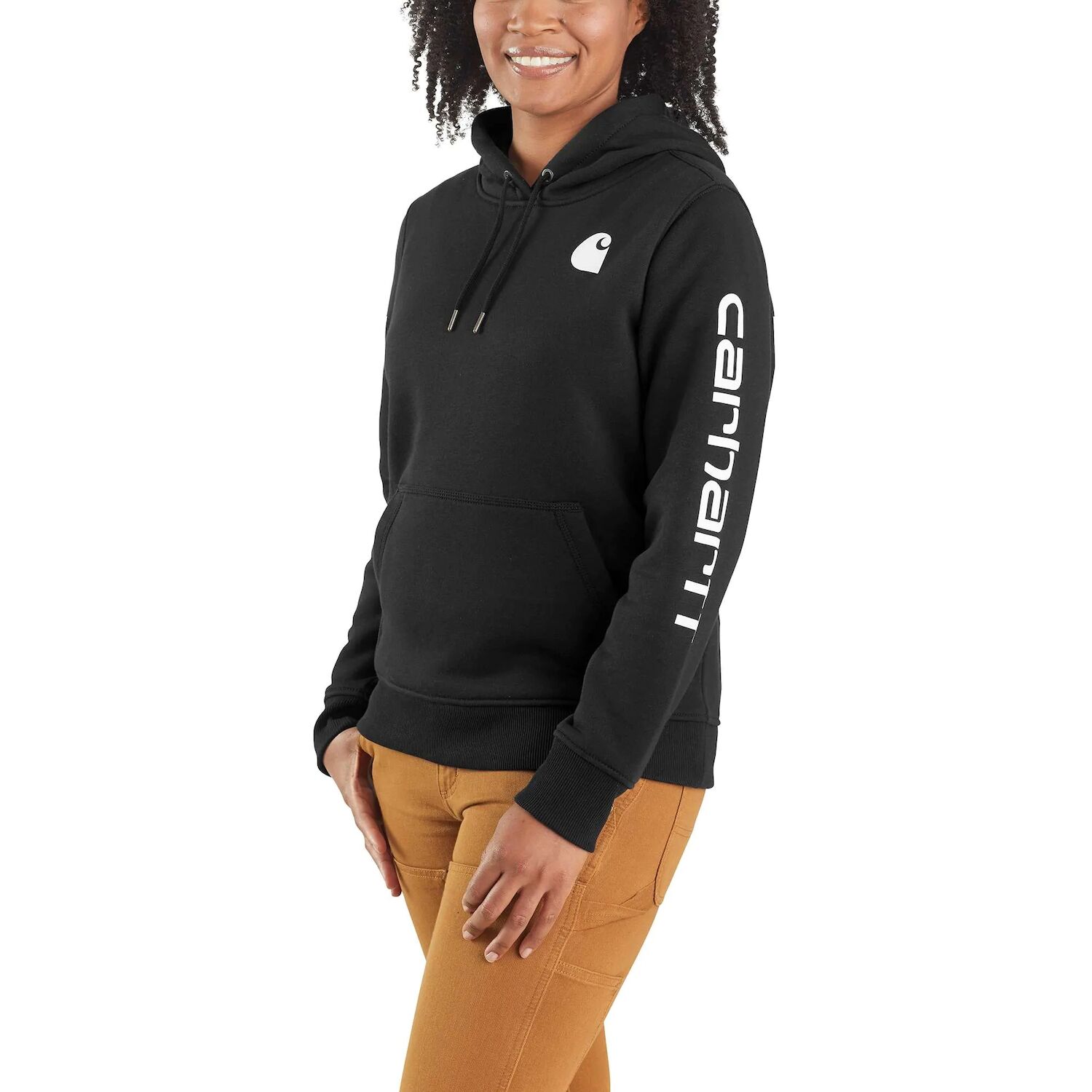 Carhartt Women's Relaxed Fit Midweight Logo Sleeve Graphic Sweatshirt