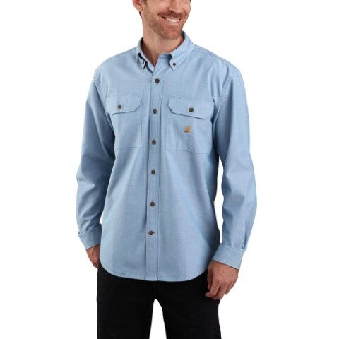 Carhartt Men's Loose Fit Midweight Chambray Long Sleeve Shirt