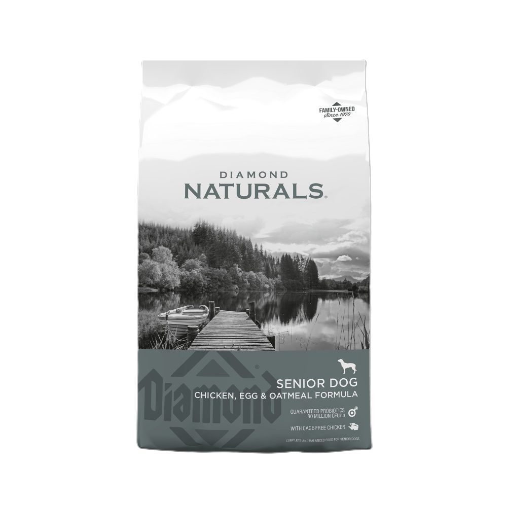 Diamond Naturals Senior Dog Chicken, Egg & Oatmeal Dog Food, 35-Lb