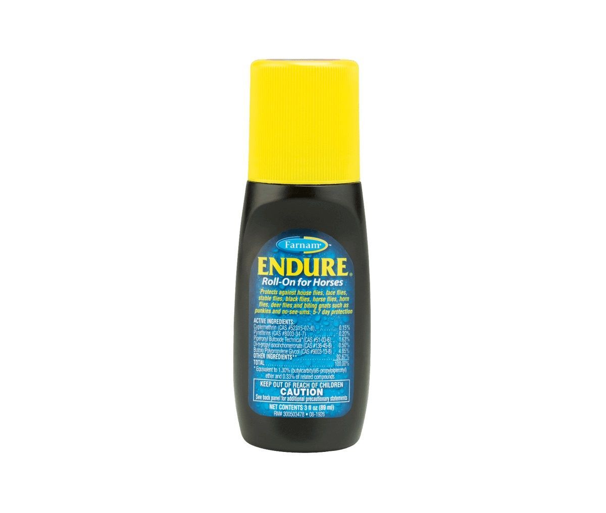 Farnam Endure Roll-On Sweat-Resistant Fly Spray, 3-Oz