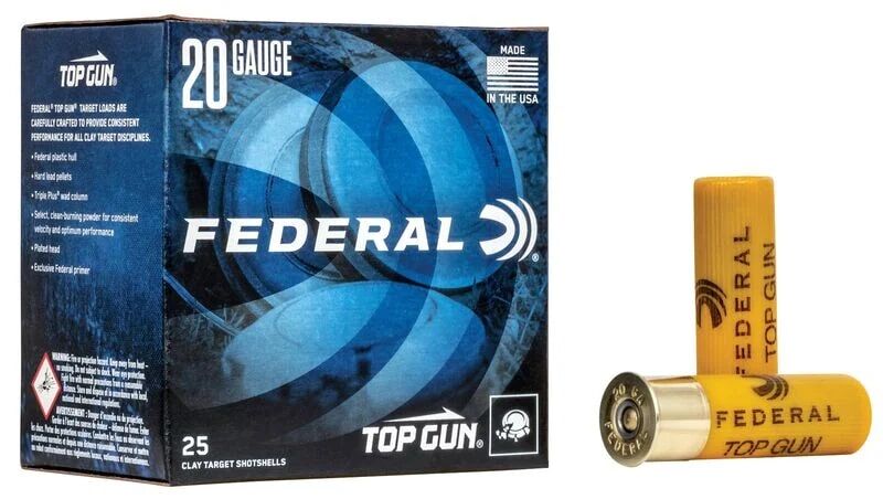 Federal Top Gun 20 Gauge 2 3/4" #7.5 Shot, 7/8-Oz, 25-Rd