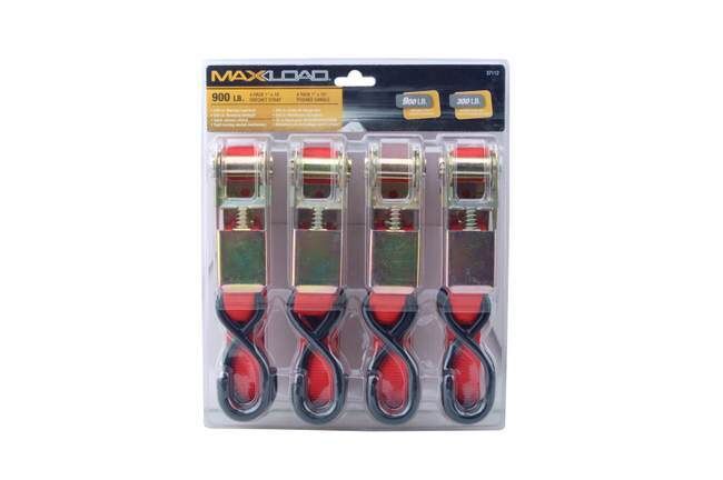 Maxload 10-Ft Ratchet Strap 900-Lb, 4-Pk