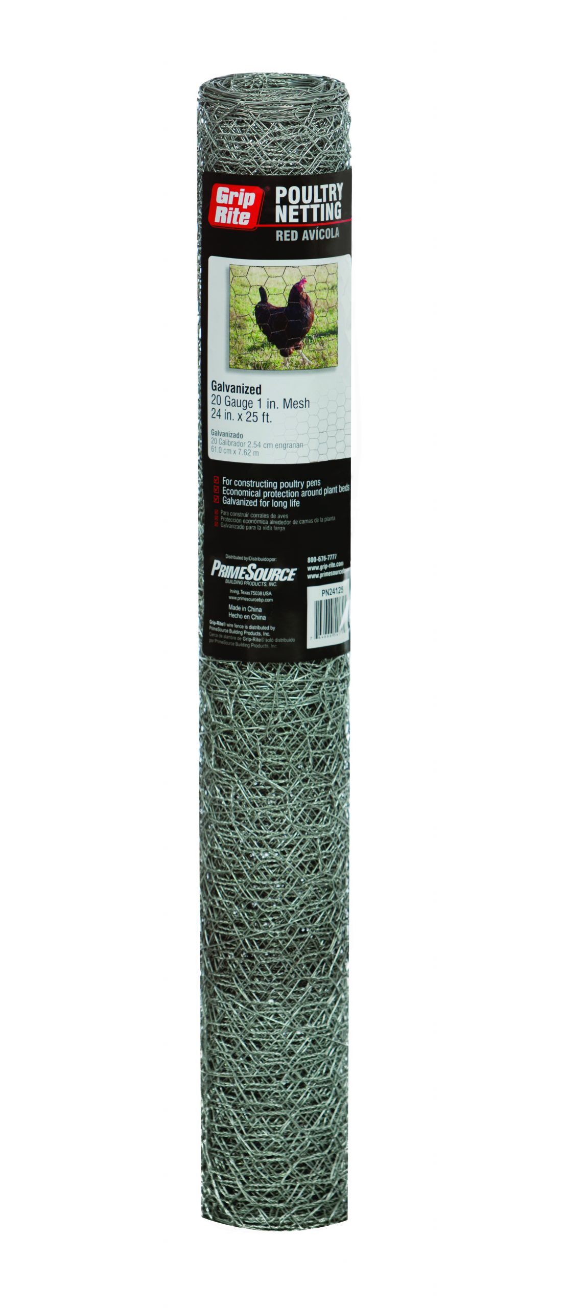 2-In x 4-Ft x 25-Ft Chicken Wire Fencing Galvanized