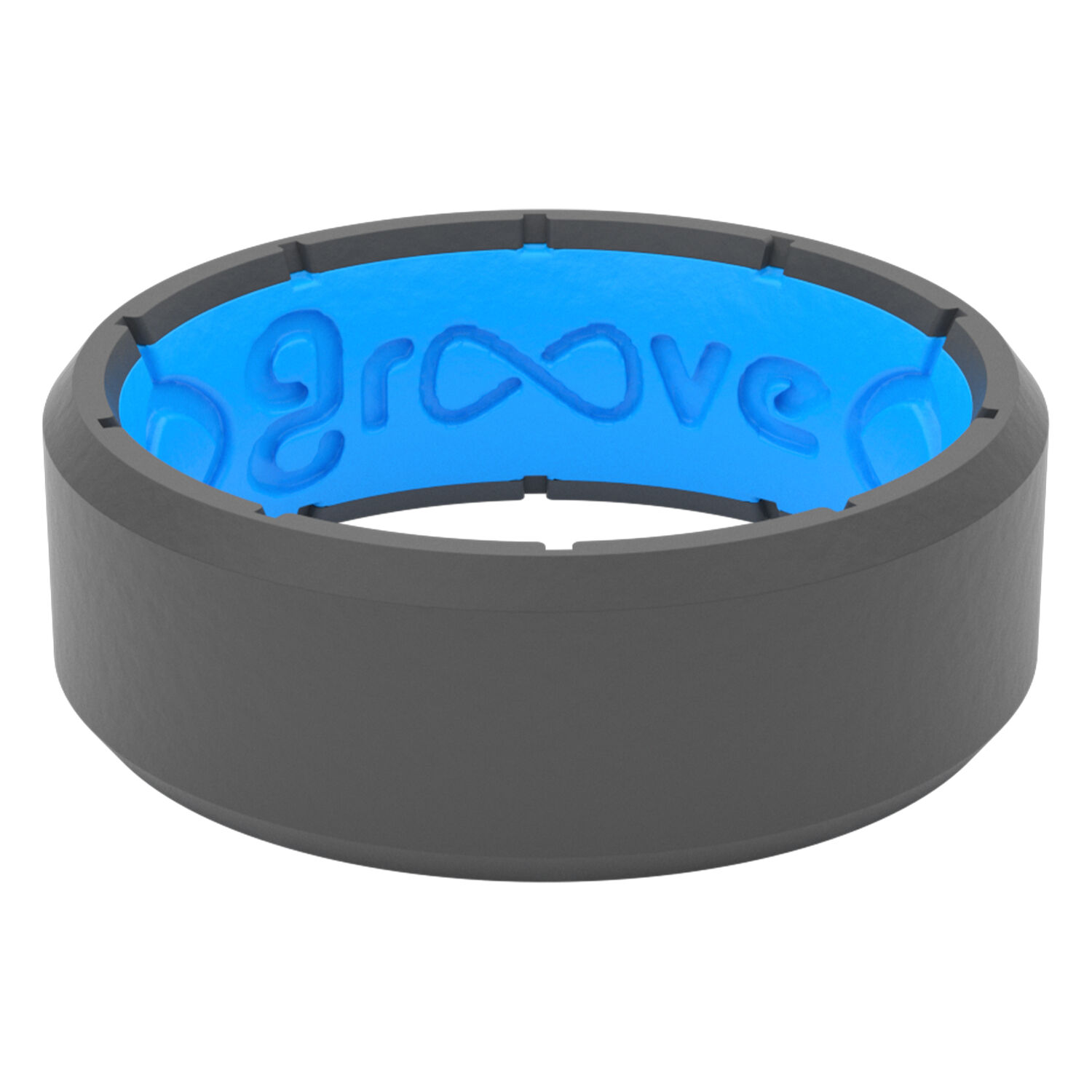 Men's Edge Deep Stone Ring in Blue