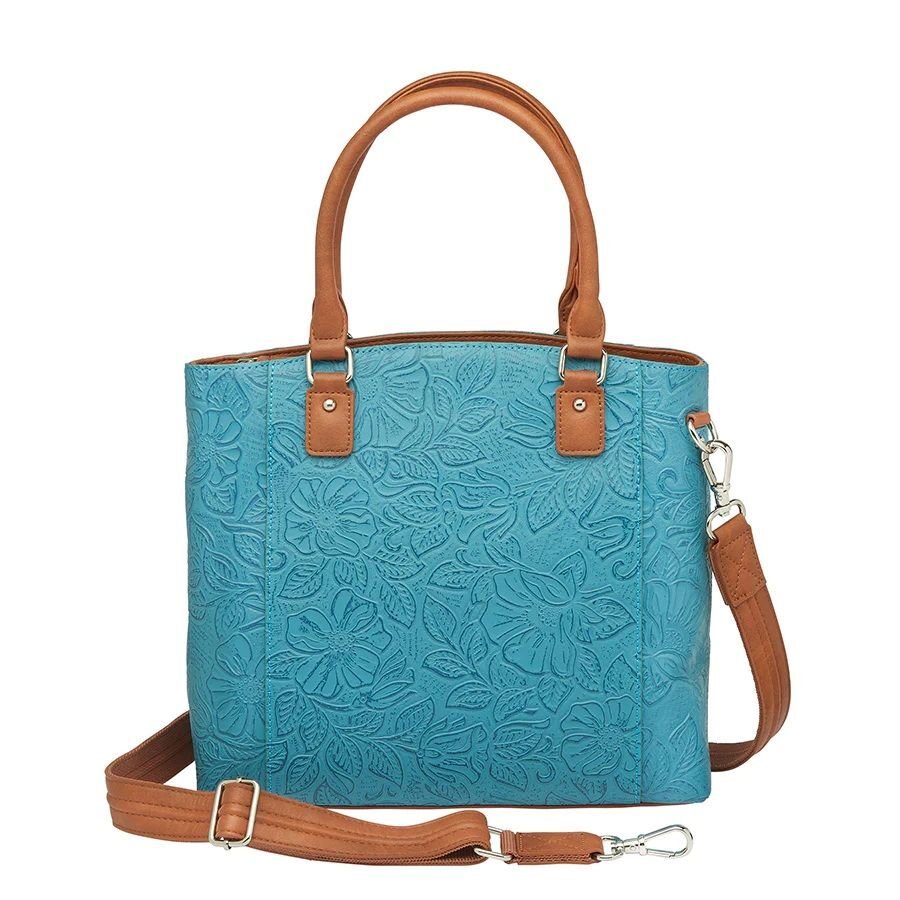 Gun Tote'n Mamas Town Tote Concealed Carry Purse Tooled Cowhide