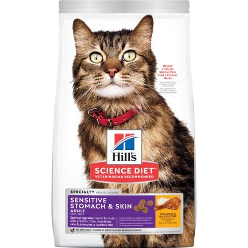 Hill's® Science Diet® Adult Sensitive Stomach & Skin Cat Food, 15.5-Lb
