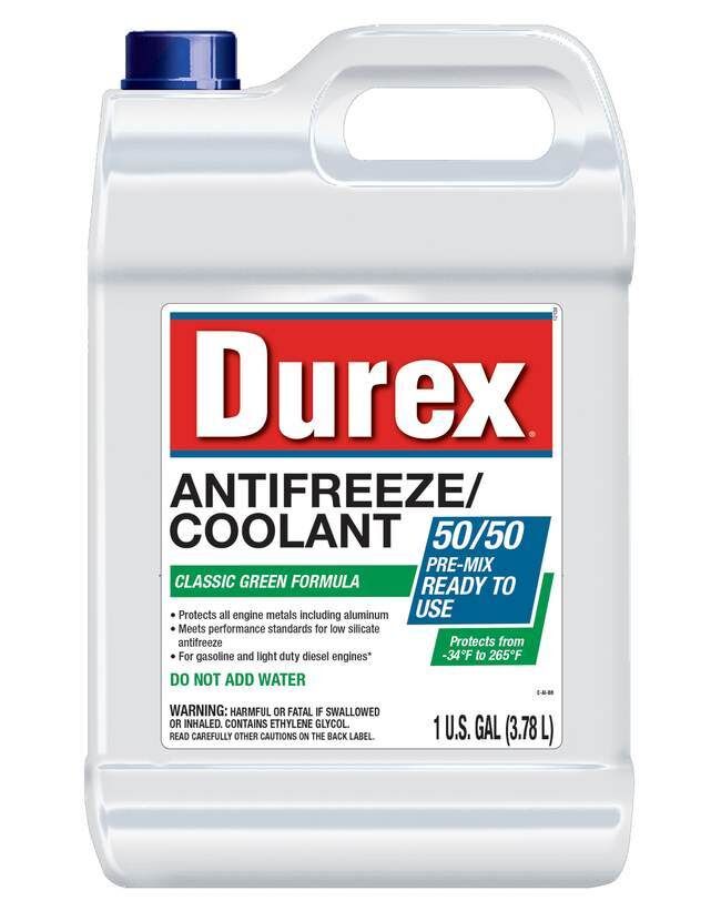 Durex Antifreeze/Coolant 50/50 Classic Green Formula, 1-Gal