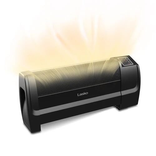 Lasko Black Low Profile Space Heater With Electronic Display, 1500-Watt