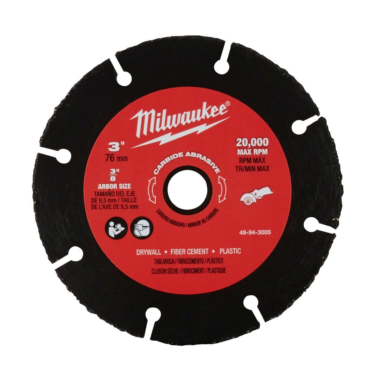 Milwaukee Carbide Abrasive Blade, 3-In