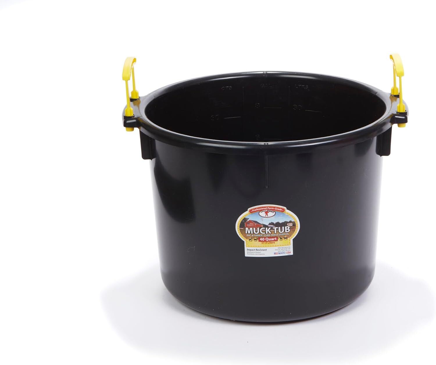 40-qt Plastic Muck Bucket in Black