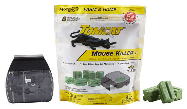 Tomcat Mouse Killer I with Refillable Bait Station, 8-Pk