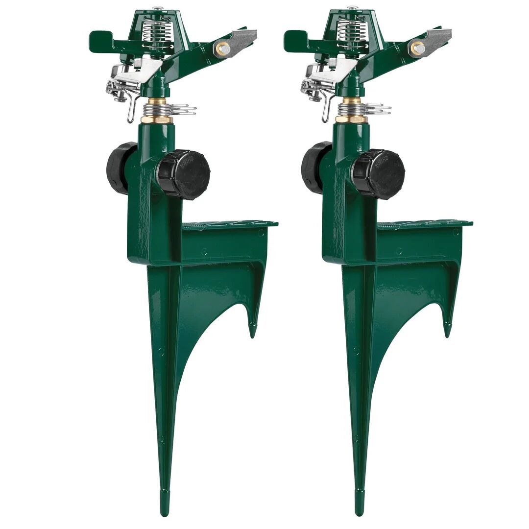 Orbit Zinc 0°-360° Pattern Impact Sprinkler On Metal Step Spike, 42-Ft, 2-Pk