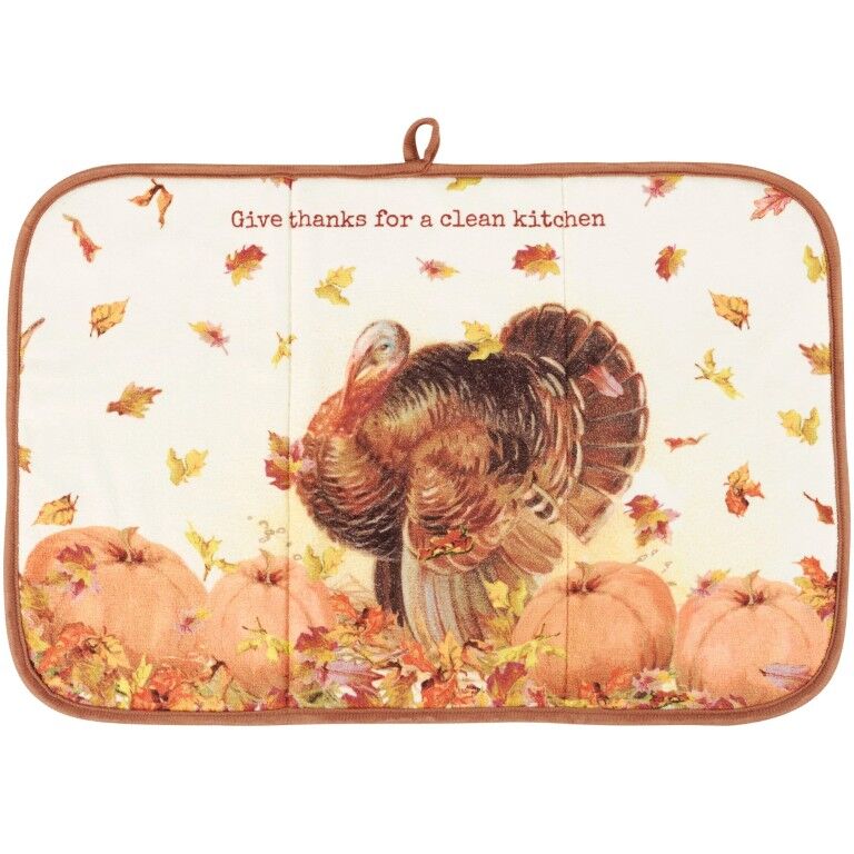 Primitives By Kathy Give Thanks Drying Mat, 21-In x 14-In