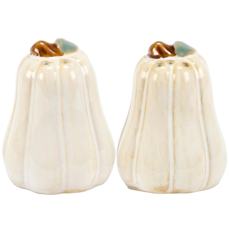 Primitives By Kathy White Pumpkins Salt & Pepper Set, 2 1/4-In x 2 3/4-In x 2 1/4-In, 2-Pc