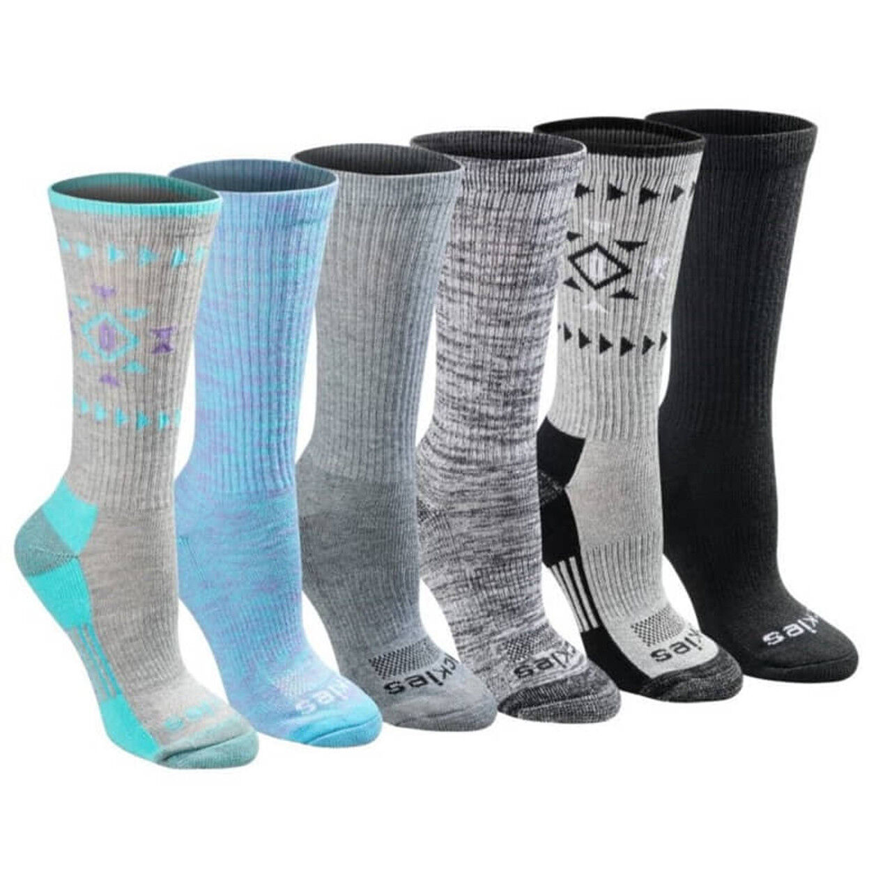 Dickies Women's Dri-Tech Moisture Control Crew Socks, 6-Pk