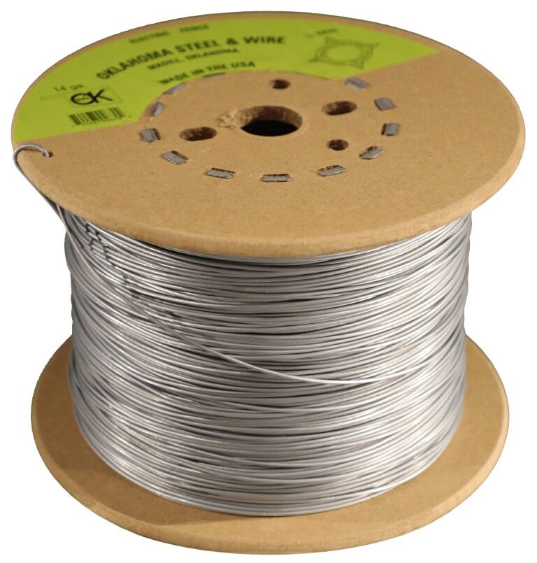OK Brand High Tensile 170,000 PSI Class 3 Electric Fence 12.5 Gauge, 3960-Ft