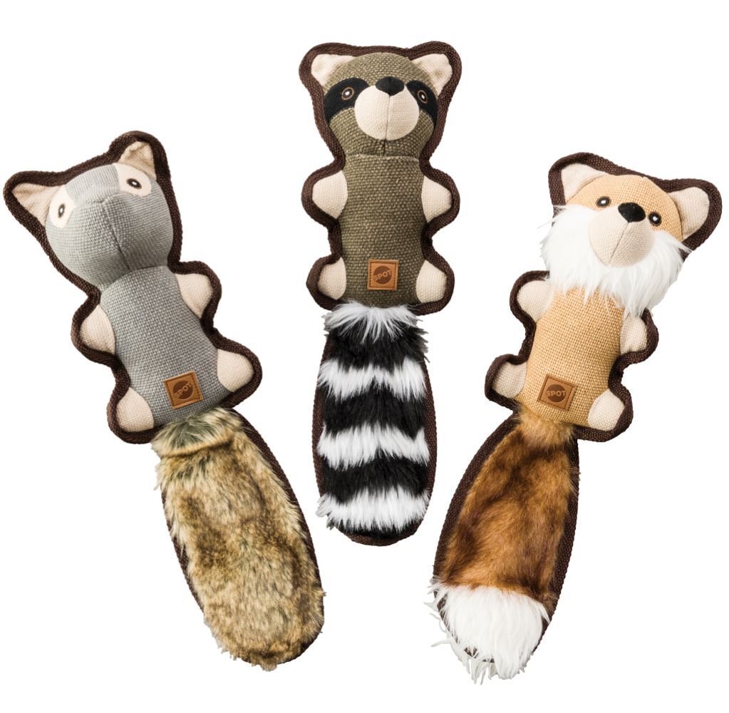SPOT Dura Fused Hemp Friends Dog Toy Assortment, 18-In