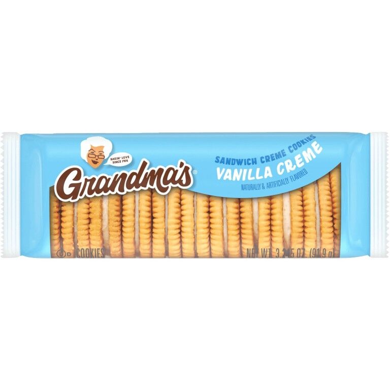 Grandma's Sandwich Creme Cookies Vanilla Creme, 3.245-Oz