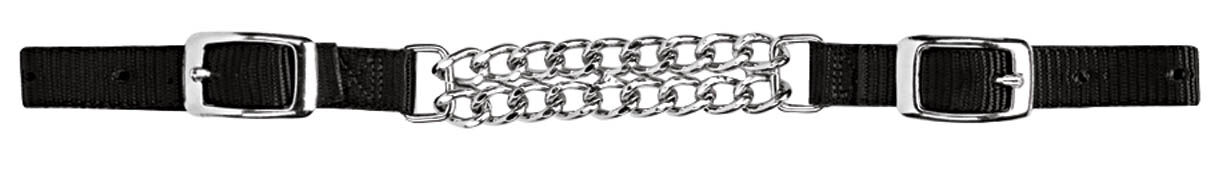 BLK DBL CHAIN CURB STRAP