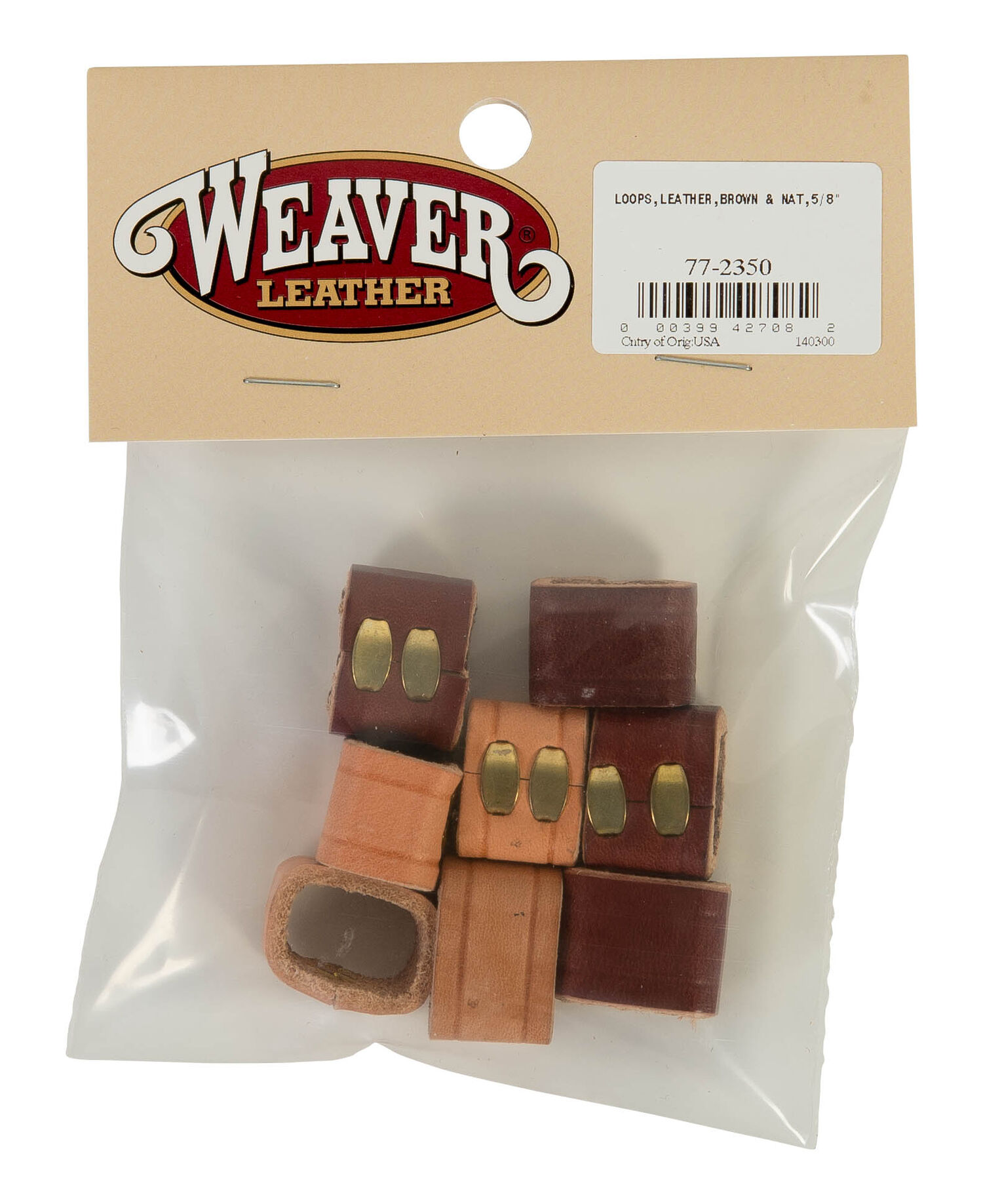 LOOPS,LEATHER,BROWN & NAT,5/8"
