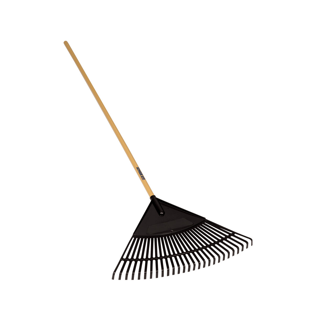 24-In Black Poly Leaf Rake with 48-In Wood Handle