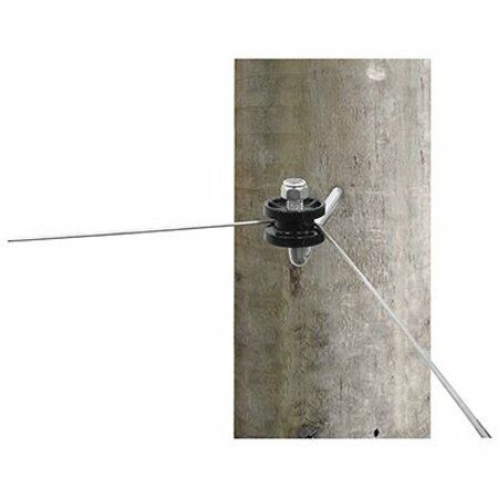 Patriot Corner Lag Insulator in Black, 4-Pk